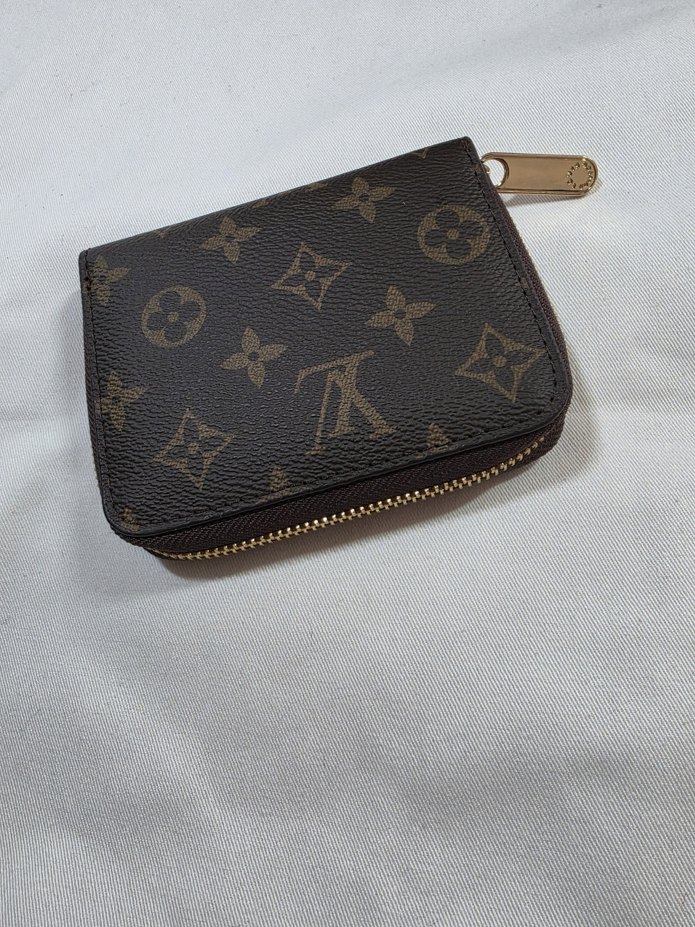 Zip Card & Coin Holder â Brown